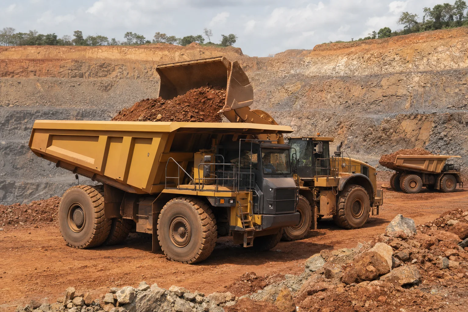 Wide-Body Mining Trucks · Ghana · Quarry and mine-support hauling