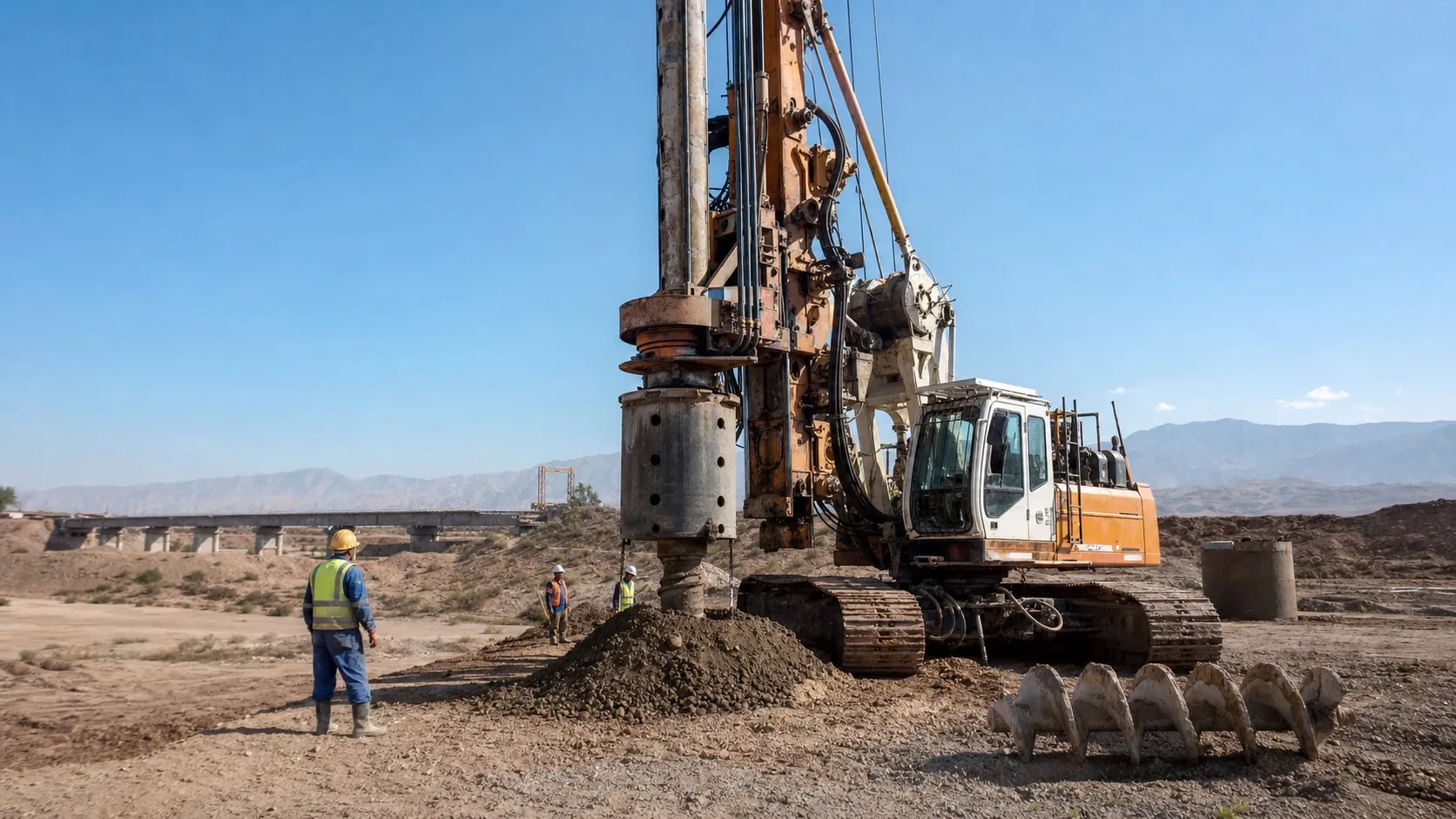 Foundation Machinery · Morocco · Large-diameter foundation drilling