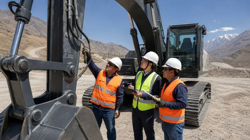 Excavators, Mining & Heavy Equipment · Pre-delivery technical check